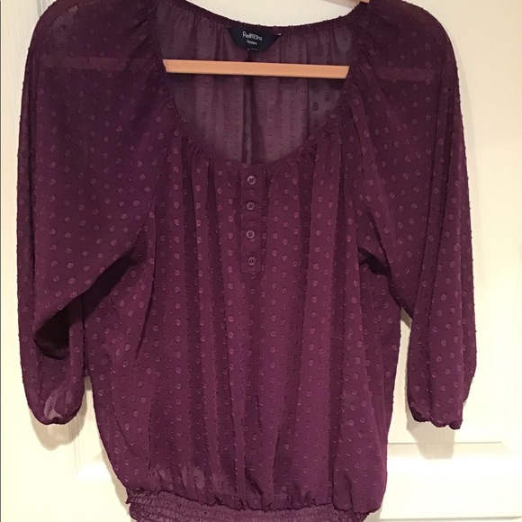 Petite sheer purple blouse - Picture 5 of 5